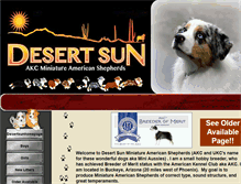 Tablet Screenshot of desertsunminiaussies.com